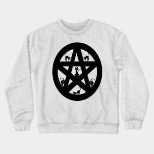 Black Cat Pentacle Crewneck Sweatshirt